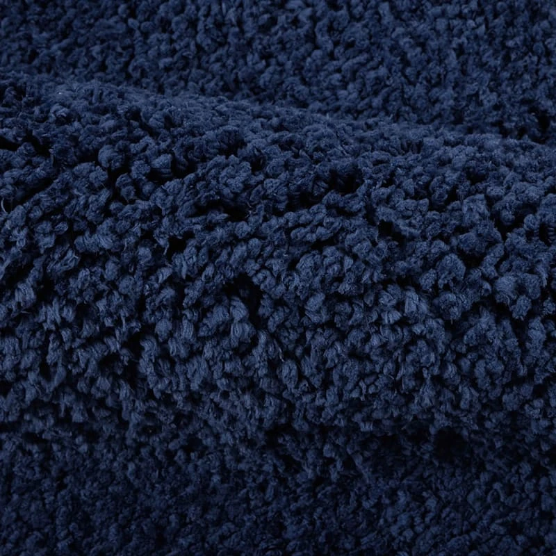 (C194) Kodiak Navy Blue Shag Area Rug, 6x9 3 (C194) Kodiak Navy Blue Shag Area Rug, 6x9 - Image 3