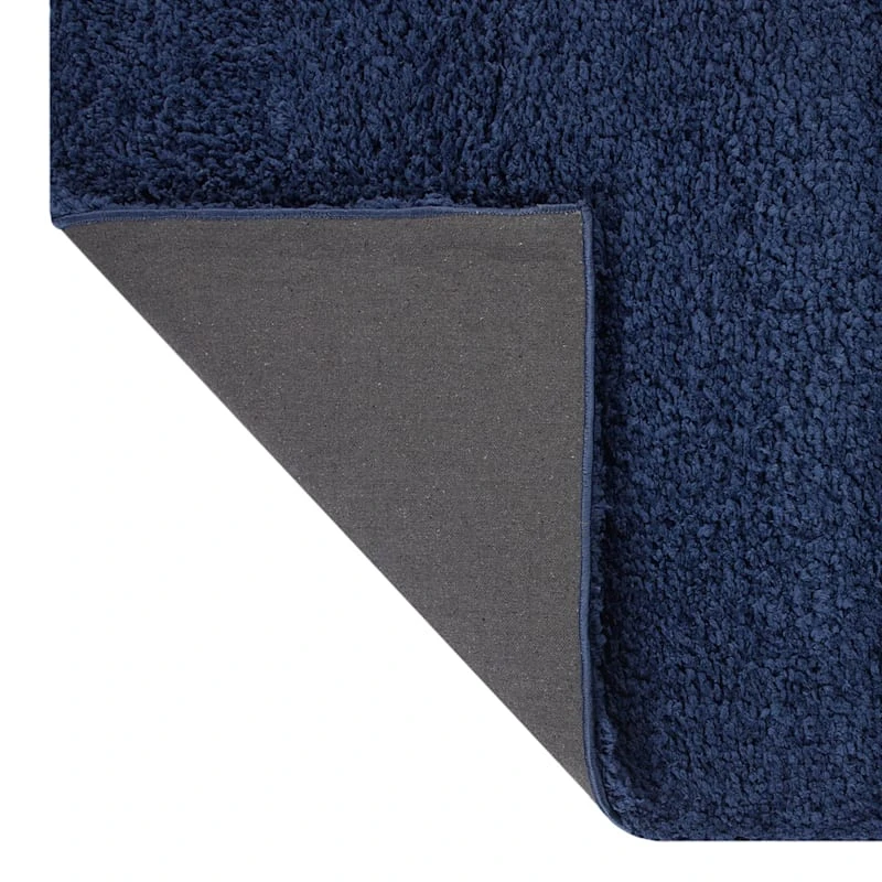 (C194) Kodiak Navy Blue Shag Area Rug, 6x9 4 (C194) Kodiak Navy Blue Shag Area Rug, 6x9 - Image 4