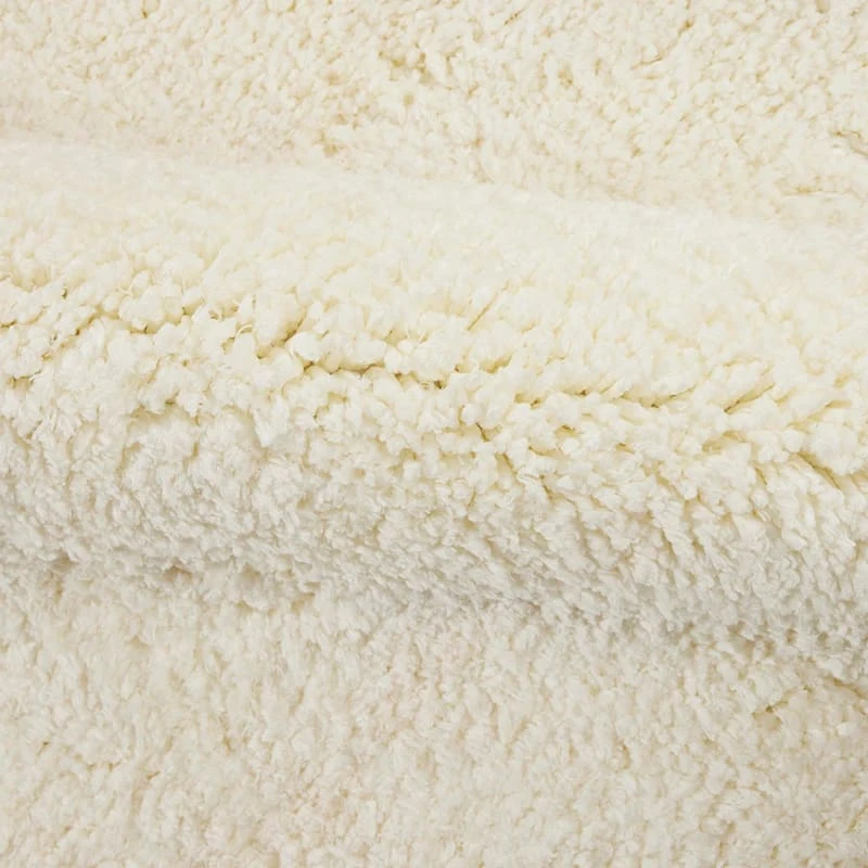 (C195) Kodiak Ivory Shag Accent Rug, 3x5 3 (C195) Kodiak Ivory Shag Accent Rug, 3x5 - Image 3