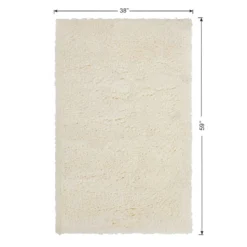 (C195) Kodiak Ivory Shag Accent Rug, 3x5 10 (C195) Kodiak Ivory Shag Accent Rug, 3x5 -Rugs Sales Store c195 kodiak ivory shag accent rug 3x5 5