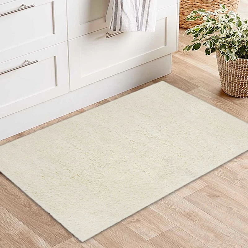 (C195) Kodiak Ivory Shag Accent Rug, 3x5 6 (C195) Kodiak Ivory Shag Accent Rug, 3x5 - Image 6