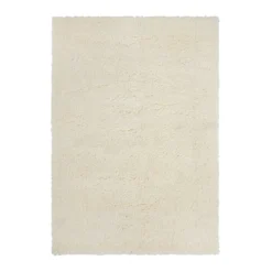 (C195) Kodiak Ivory Shag Area Rug, 5x7