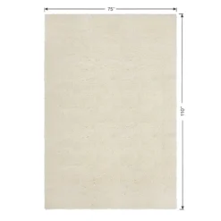 (C195) Kodiak Ivory Shag Area Rug, 6x9 11 (C195) Kodiak Ivory Shag Area Rug, 6x9 -Rugs Sales Store c195 kodiak ivory shag area rug 6x9 6