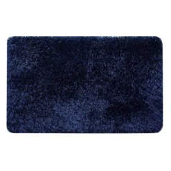 (C196) Eve Blue Shag Accent Rug, 3x5