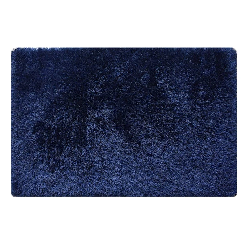 (C196) Eve Blue Shag Area Rug, 4x7 1 (C196) Eve Blue Shag Area Rug, 4x7