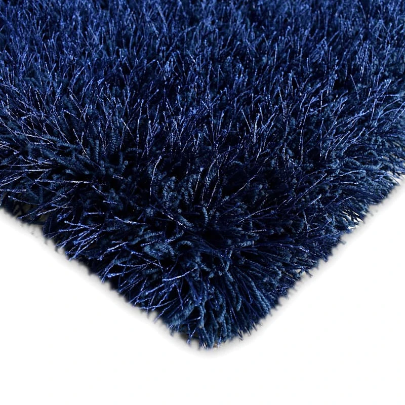 (C196) Eve Blue Shag Area Rug, 4x7 2 (C196) Eve Blue Shag Area Rug, 4x7 - Image 2