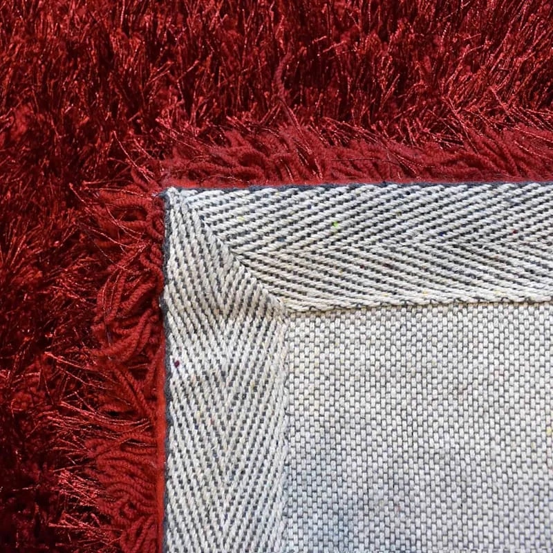 (C197) Eve Red Shag Area Rug, 4x7 3 (C197) Eve Red Shag Area Rug, 4x7 - Image 3