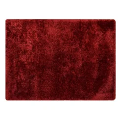 (C197) Eve Red Shag Area Rug, 6x9