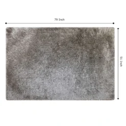 (C199) Eve Silver Shag Area Rug, 4x7 10 (C199) Eve Silver Shag Area Rug, 4x7 -Rugs Sales Store c199 eve silver shag area rug 4x7 5