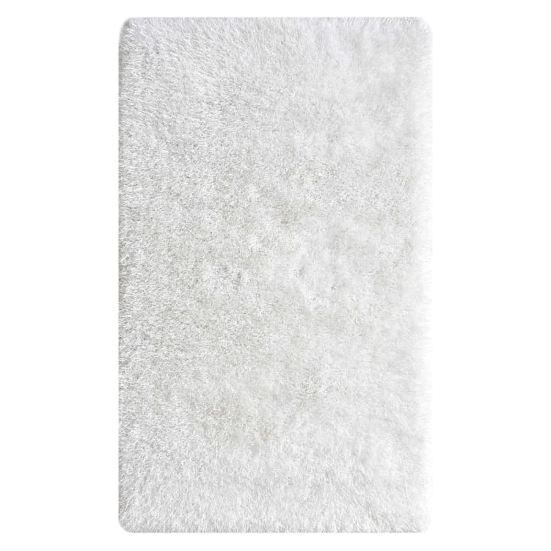 (C200) Eve White Shag Accent Rug, 3x5 1 (C200) Eve White Shag Accent Rug, 3x5