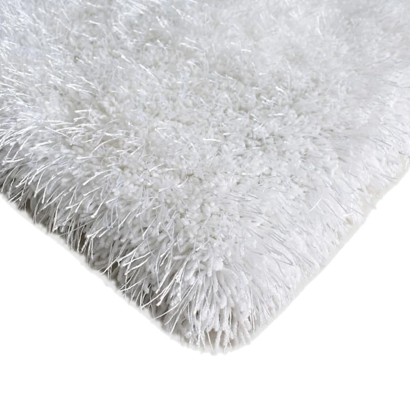 (C200) Eve White Shag Accent Rug, 3x5 2 (C200) Eve White Shag Accent Rug, 3x5 - Image 2