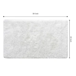 (C200) Eve White Shag Accent Rug, 3x5 10 (C200) Eve White Shag Accent Rug, 3x5 -Rugs Sales Store c200 eve white shag accent rug 3x5 5