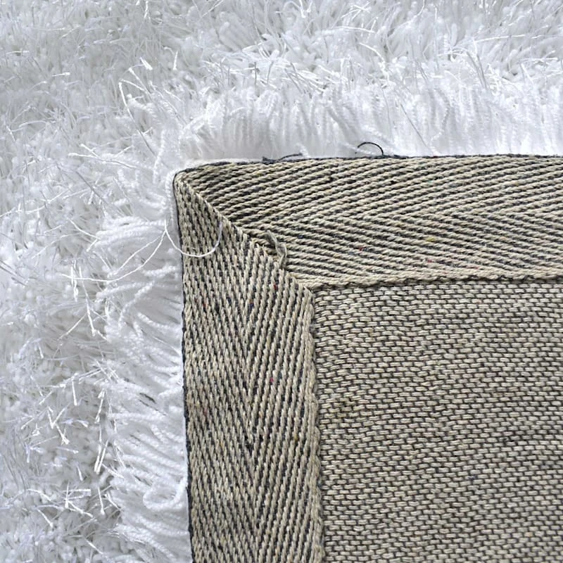 (C200) Eve White Shag Area Rug, 6x9 3 (C200) Eve White Shag Area Rug, 6x9 - Image 3