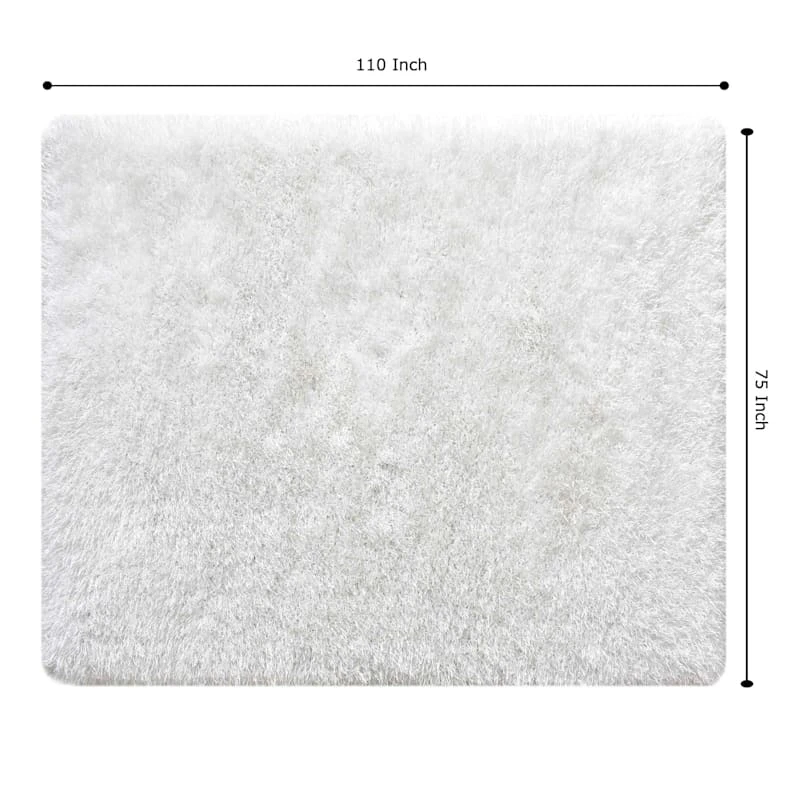 (C200) Eve White Shag Area Rug, 6x9 5 (C200) Eve White Shag Area Rug, 6x9 - Image 5