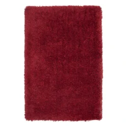 (C24) Plain Red Long Pile Shag, 3x5