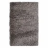 (C67) Mixed Silver & Black Long Pile Shag Rug, 5x7