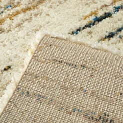 (C99) Sedona Ivory Shag Abstract Design Area Rug, 5x7 -Rugs Sales Store c99 sedona ivory shag abstract design area rug 5x7 3