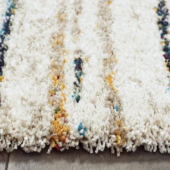 (C99) Sedona Ivory Shag Abstract Design Area Rug, 5x7 -Rugs Sales Store c99 sedona ivory shag abstract design area rug 5x7 7