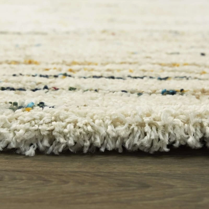 (C99) Sedona Ivory Shag Abstract Design Area Rug, 8x10 5 (C99) Sedona Ivory Shag Abstract Design Area Rug, 8x10 - Image 5