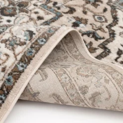 (D428) Ridley Floral Blue Woven Area Rug, 5x7 -Rugs Sales Store d428 ridley floral blue woven area rug 5x7 3