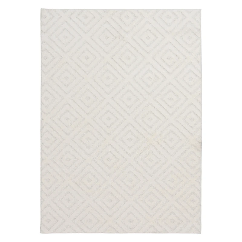 (D456) Ronin Ivory Tufted Non-Slip Area Rug, 8x10 1 (D456) Ronin Ivory Tufted Non-Slip Area Rug, 8x10