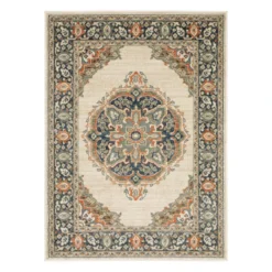 (D477) Frisco Natural Abstract Area Rug, 5x7
