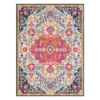 (D495) Floransa Pink Medallion Area Rug, 8x10
