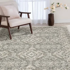 (D512) Honeybloom Norway Aleeza Grey Area Rug, 5x7 7 (D512) Honeybloom Norway Aleeza Grey Area Rug, 5x7 -Rugs Sales Store d512 honeybloom norway aleeza grey area rug 5x7 4
