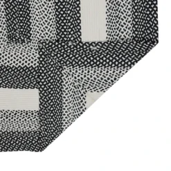 (D515) Black & White Braided Area Rug, 5x7 5 (D515) Black & White Braided Area Rug, 5x7 -Rugs Sales Store d515 black white braided area rug 5x7 3