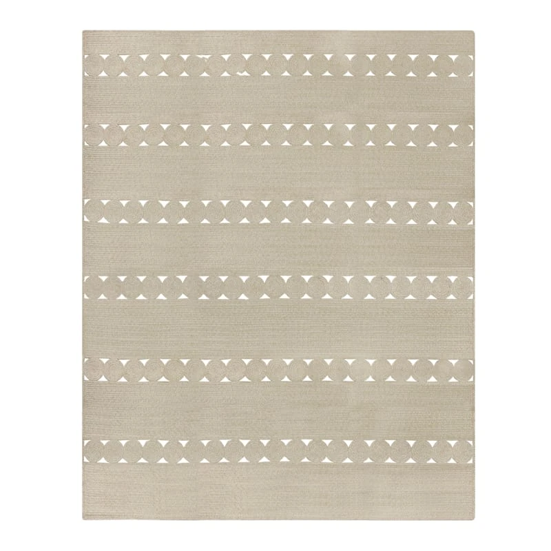(D516) Tracey Boyd Ivory Braided Area Rug, 8x10 1 (D516) Tracey Boyd Ivory Braided Area Rug, 8x10