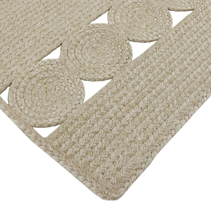 (D516) Tracey Boyd Ivory Braided Area Rug, 8x10 2 (D516) Tracey Boyd Ivory Braided Area Rug, 8x10 - Image 2