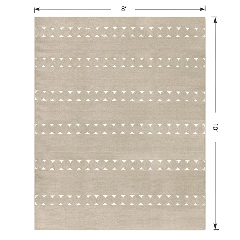 (D516) Tracey Boyd Ivory Braided Area Rug, 8x10 5 (D516) Tracey Boyd Ivory Braided Area Rug, 8x10 - Image 5