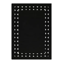 (D517) Found & Fable Black Braided Area Rug, 5x7