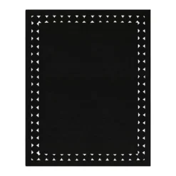 (D517) Found & Fable Black Braided Area Rug, 8x10