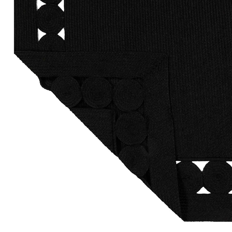 (D517) Found & Fable Black Braided Area Rug, 8x10 3 (D517) Found & Fable Black Braided Area Rug, 8x10 - Image 3