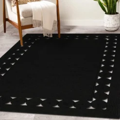 (D517) Found & Fable Black Braided Area Rug, 8x10 11 (D517) Found & Fable Black Braided Area Rug, 8x10 -Rugs Sales Store d517 found fable black braided area rug 8x10 6