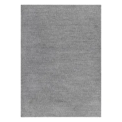 (D518) Heathered Grey Area Rug, 5x7