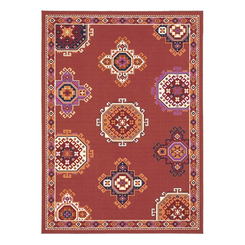 (D538) Lingonberry Multicolor Area Rug, 7x9 1 (D538) Lingonberry Multicolor Area Rug, 7x9