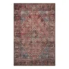 (D553) Found & Fable Vilani Red & Blue Medallion Area Rug, 8x10