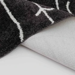 (D557) Mirabella Black Accent Rug, 2x4 12 (D557) Mirabella Black Accent Rug, 2x4 -Rugs Sales Store d557 mirabella black accent rug 2x4 6