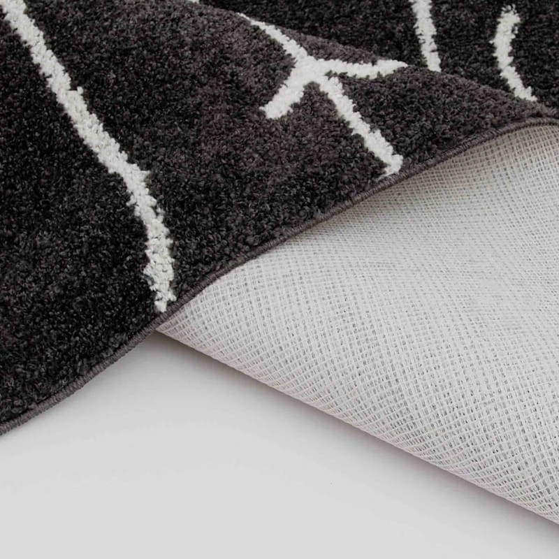 (D557) Mirabella Black Accent Rug, 2x4 6 (D557) Mirabella Black Accent Rug, 2x4 - Image 6