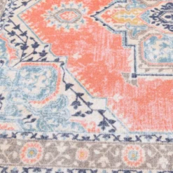 (D561) Venus Pink Multicolor Medallion Area Rug, 5x7 11 (D561) Venus Pink Multicolor Medallion Area Rug, 5x7 -Rugs Sales Store d561 venus pink multicolor medallion area rug 5x7 4