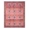 (D566) Freya Red Medallion Washable Area Rug, 8x10