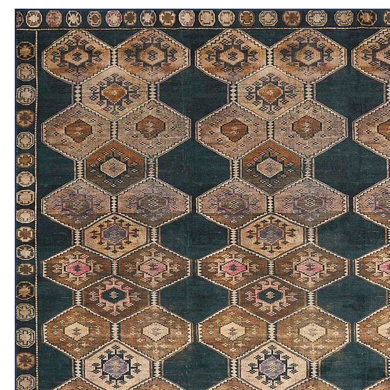 (D571) Freya Black Medallion Washable Area Rug, 5x7 2 (D571) Freya Black Medallion Washable Area Rug, 5x7 - Image 2