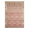 (D572) Freya Pink Floral Washable Area Rug, 5x7