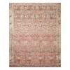 (D572) Freya Pink Floral Washable Area Rug, 8x10