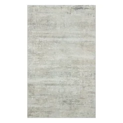 (D575) Freya Grey Modern Washable Accent Rug, 3x5