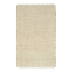 (D583) Honeybloom Mason Natural Fringe Accent Rug, 3x5