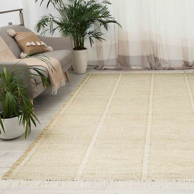 (D583) Honeybloom Mason Natural Fringe Accent Rug, 3x5 7 (D583) Honeybloom Mason Natural Fringe Accent Rug, 3x5 - Image 7