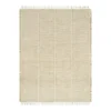 (D583) Honeybloom Mason Natural Fringe Area Rug, 5x7